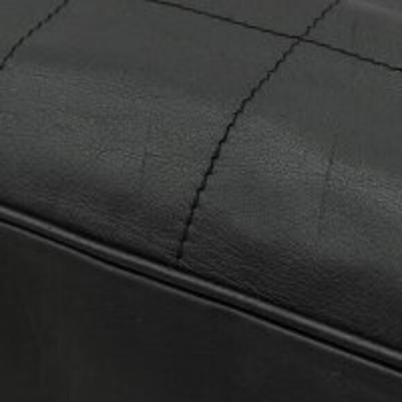 Chanel Chocobar Leather Handbag Black Boston Bag - Picture 6 of 13